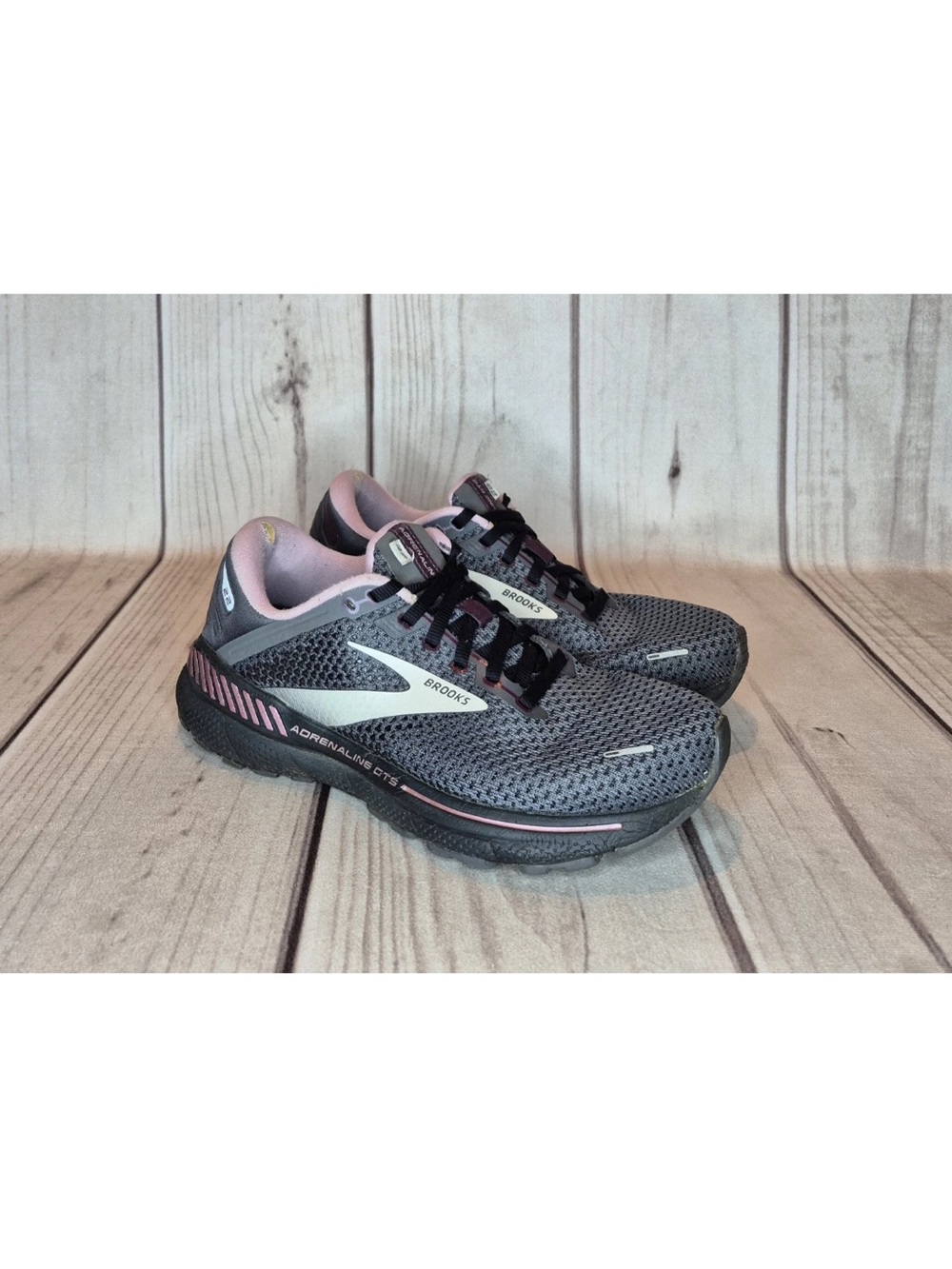 Brooks Adrenaline GTS 22 Women's Size 9D Wide Running Shoes Pearl Black